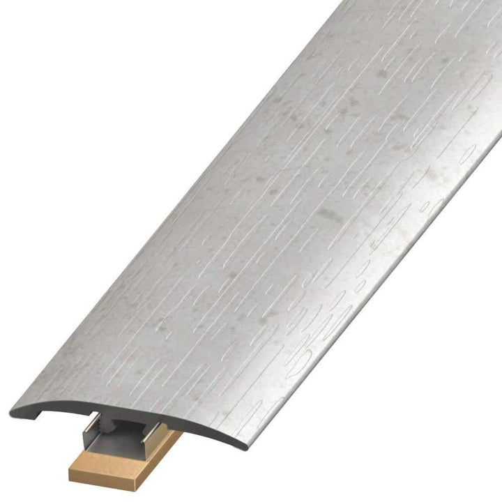 DuraDecor Classy Chic Silver Screen .25 in. T x 2 in. W x 94 in. L 3-n-1 Transition Molding