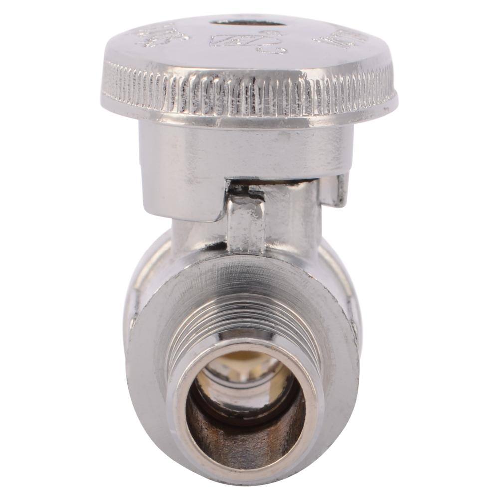 SharkBite 4-Pack Brass 1/2-in PEX Barb x 3/8-in OD Compression Quarter-Turn Straight Stop Valve