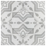 Ivy Hill Tile Sintra Silver Sky Encaustic 9 in. x 9 in. x 10mm Matte Porcelain Floor and Wall Tile (20 Pieces, 10.65 sq. ft. per Box)