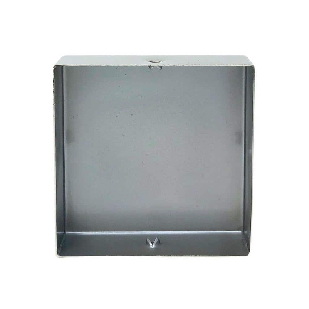 NUVO IRON Eazy-Cap 4 in. x 4 in. Stainless Steel Modern Low-Profile Flat Top Post Cap (Pack of 12)