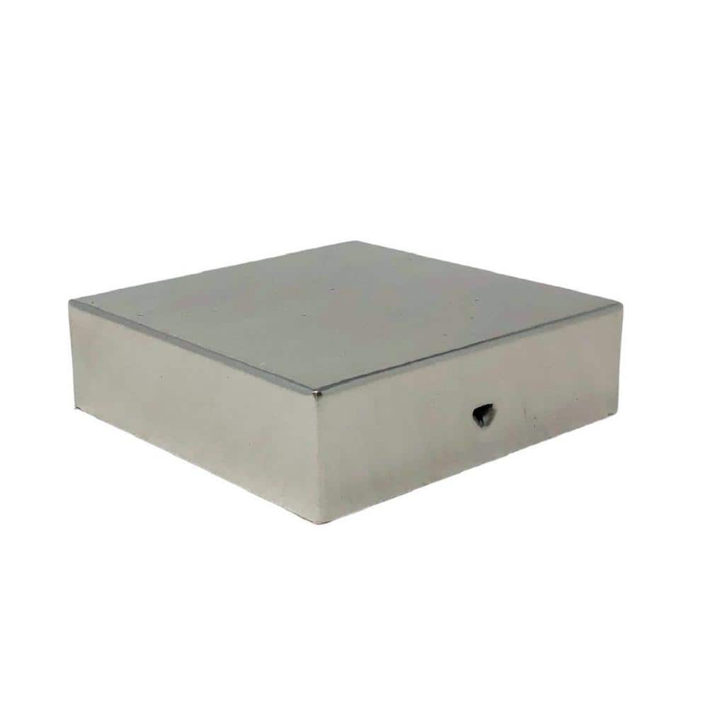 NUVO IRON Eazy-Cap 4 in. x 4 in. Stainless Steel Modern Low-Profile Flat Top Post Cap (Pack of 12)