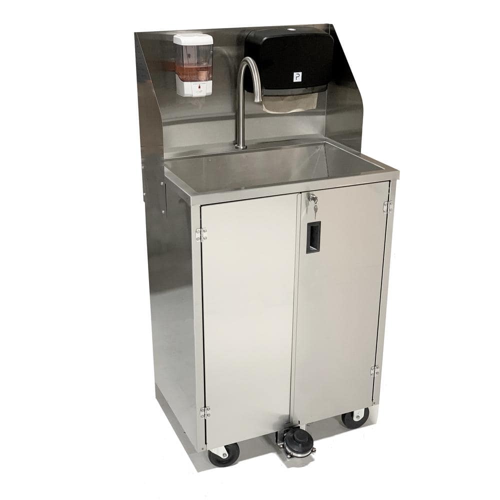 Paragon Pro Series Portable Stainless Steel Sink 26"w x 18.5"d x 51.5"h