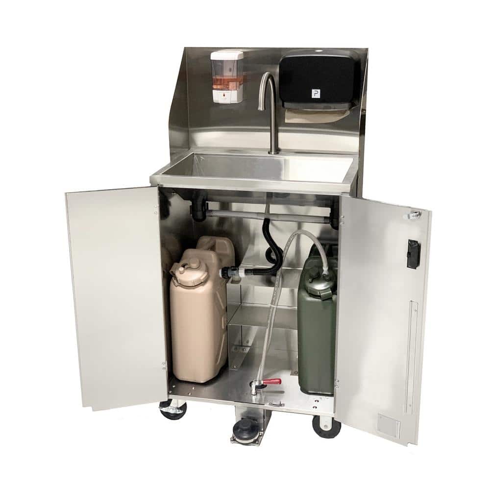 Paragon Pro Series Portable Stainless Steel Sink 26"w x 18.5"d x 51.5"h