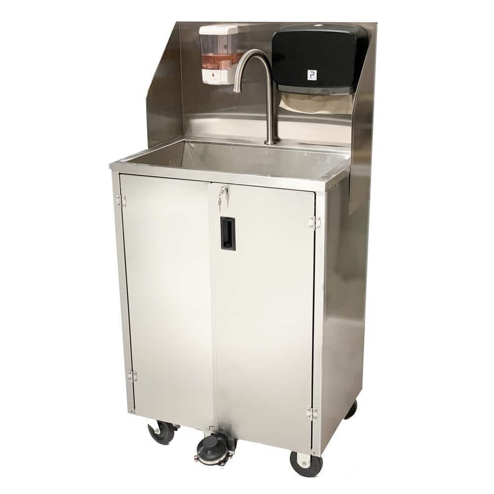Paragon Pro Series Portable Stainless Steel Sink 26"w x 18.5"d x 51.5"h