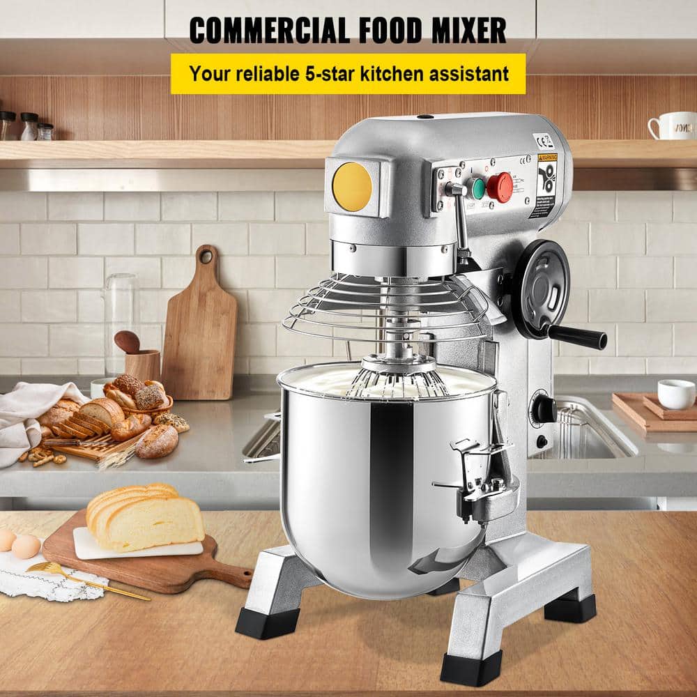 SVOPES 30-Qt Commercial Stand Mixer, 1100W, 3 Speeds with Timer, Stainless Steel Bowl