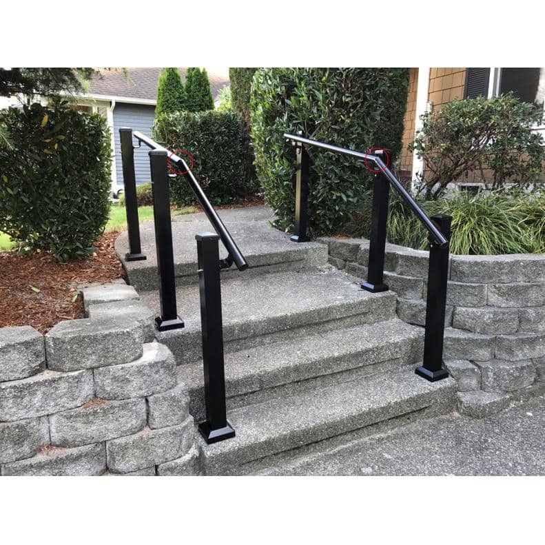 EZ Handrail Silver Vein Aluminum Hand Rail End Cap