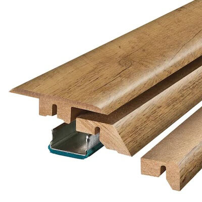 SimpleSolutions 2.37-in x 78.7-in Florian Oak MDF 4-n-1 Floor Moulding