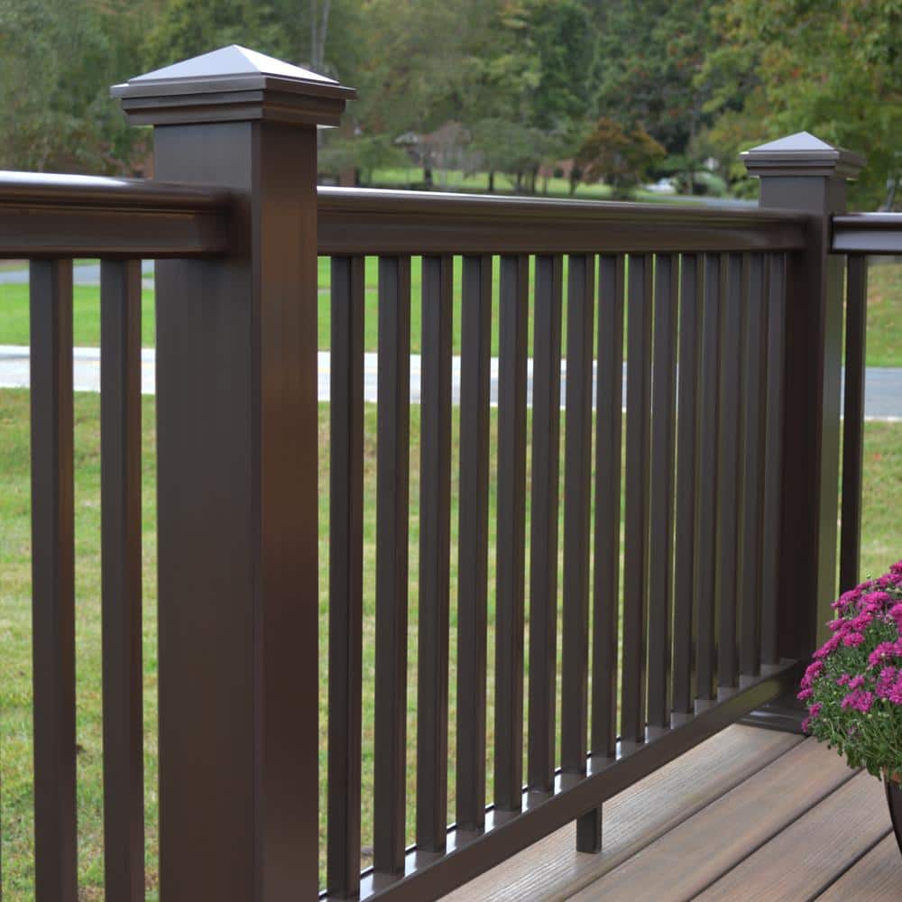 Fiberon CountrySide 5 in. x 5 in. x 39 in. Simply Brown Capped Composite Beveled Post Sleeve