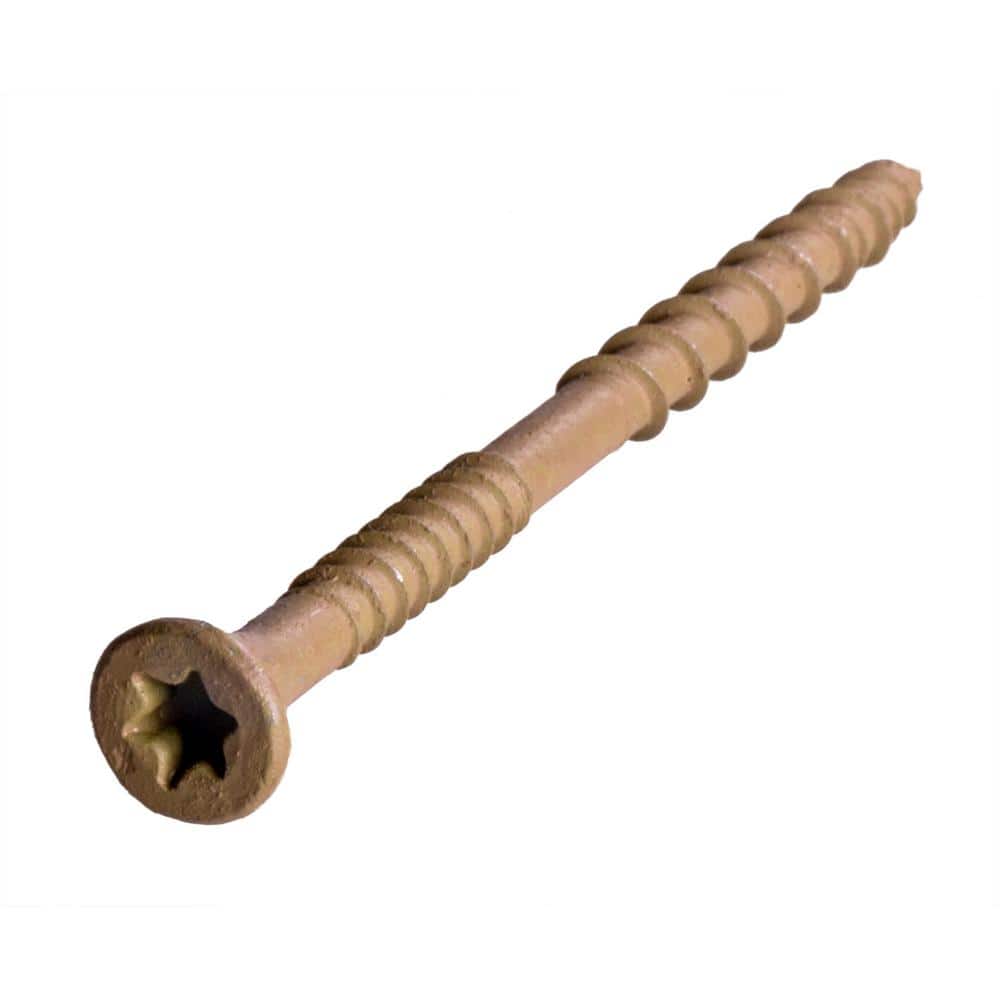 Simpson Strong-Tie #10 x 2 in. T25 6-Lobe, Flat Head, Deck-Drive DSV Wood Screw, Quik Guard, Tan (330-Pack)