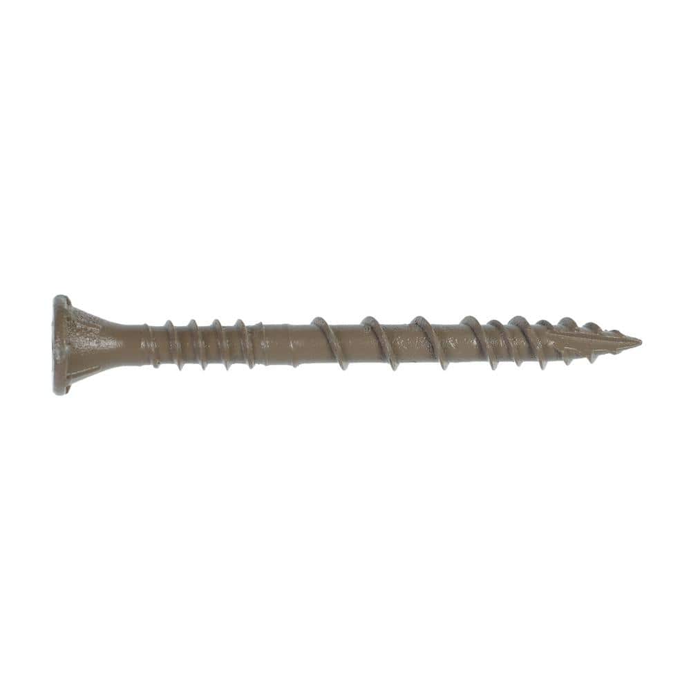 Simpson Strong-Tie #10 x 2 in. T25 6-Lobe, Flat Head, Deck-Drive DSV Wood Screw, Quik Guard, Tan (330-Pack)