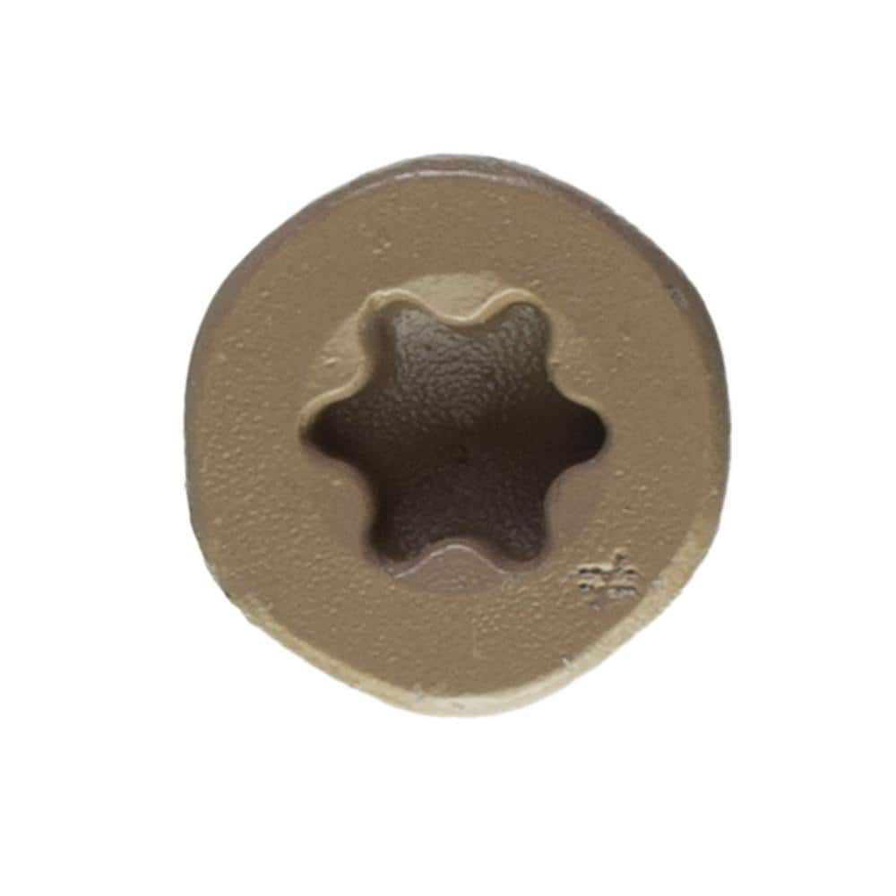 Simpson Strong-Tie #10 x 3 in. T25 6-Lobe, Flat Head, Deck-Drive DSV Wood Screw, Quik Guard, Tan (770-Pack)
