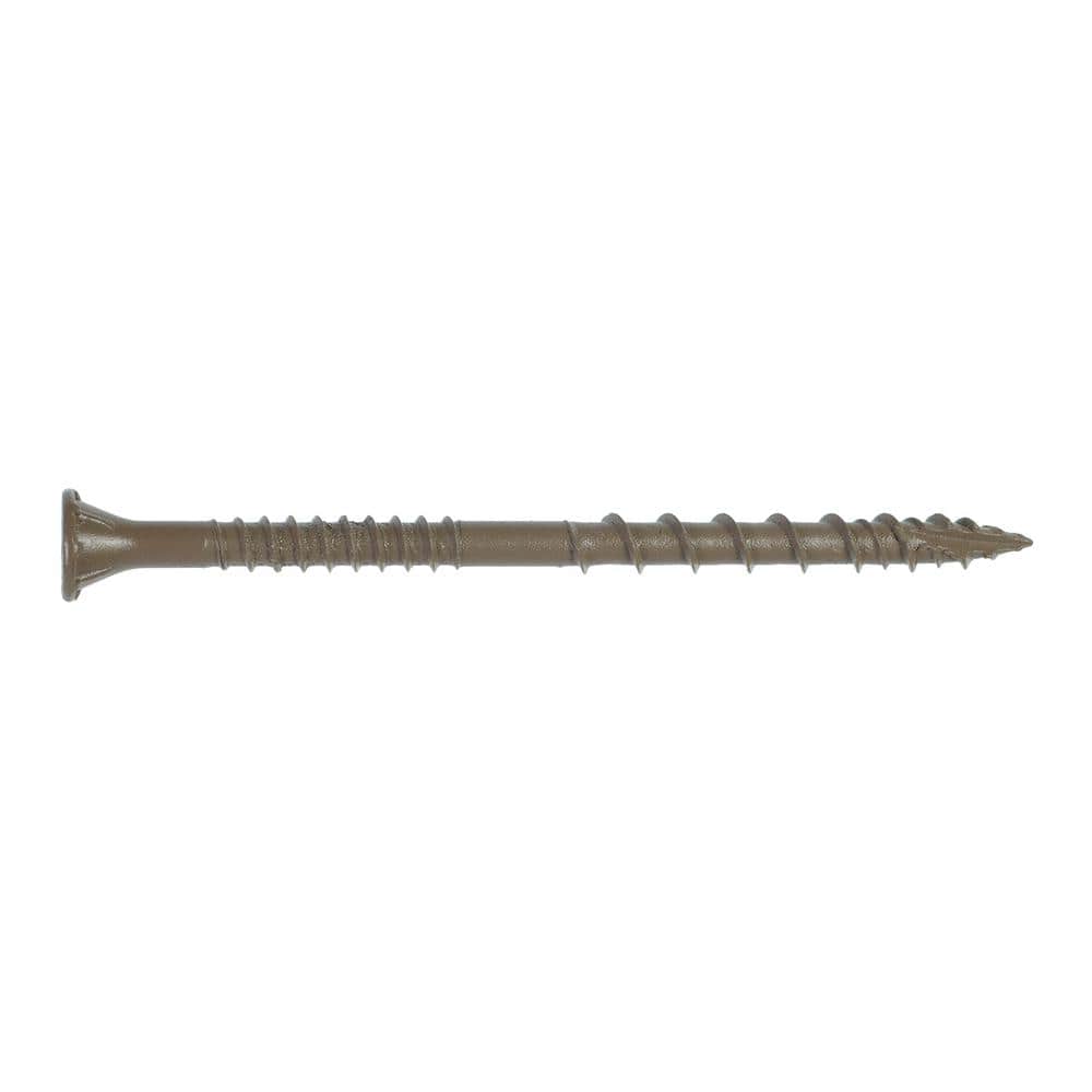 Simpson Strong-Tie #10 x 3 in. T25 6-Lobe, Flat Head, Deck-Drive DSV Wood Screw, Quik Guard, Tan (770-Pack)