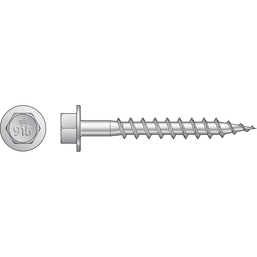 Simpson Strong-Tie #9 x 1-1/2 in. Type 316 Stainless Steel, Hex Drive, Hex Head, Strong-Drive SD Wood Screw (500-Pack)