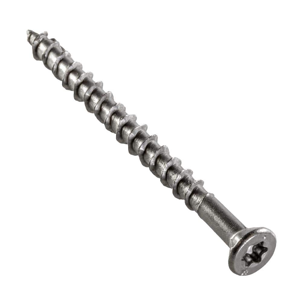 Simpson Strong-Tie #10 x 2-1/2 in. T-25, Flat Head, Type 316 Stainless Steel Deck-Drive DWP Wood Screw (50-Pack)