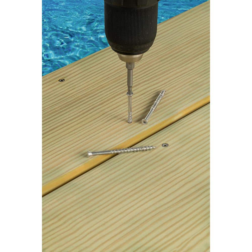 Simpson Strong-Tie #10 x 2-1/2 in. T-25, Flat Head, Type 316 Stainless Steel Deck-Drive DWP Wood Screw (50-Pack)