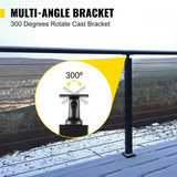 SKYSHALO Cable Railing Post Level Deck Stair Post 36 x 0.98 x 1.97 in. Cable Handrail Post Stainless Steel Brushed Finishing Deck