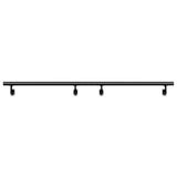 SKYSHALO Wall Mount Handrail 7 in. H x 2.76 in. W Black Aluminum Alloy Stair Railing Kit Thickened Hand Rail