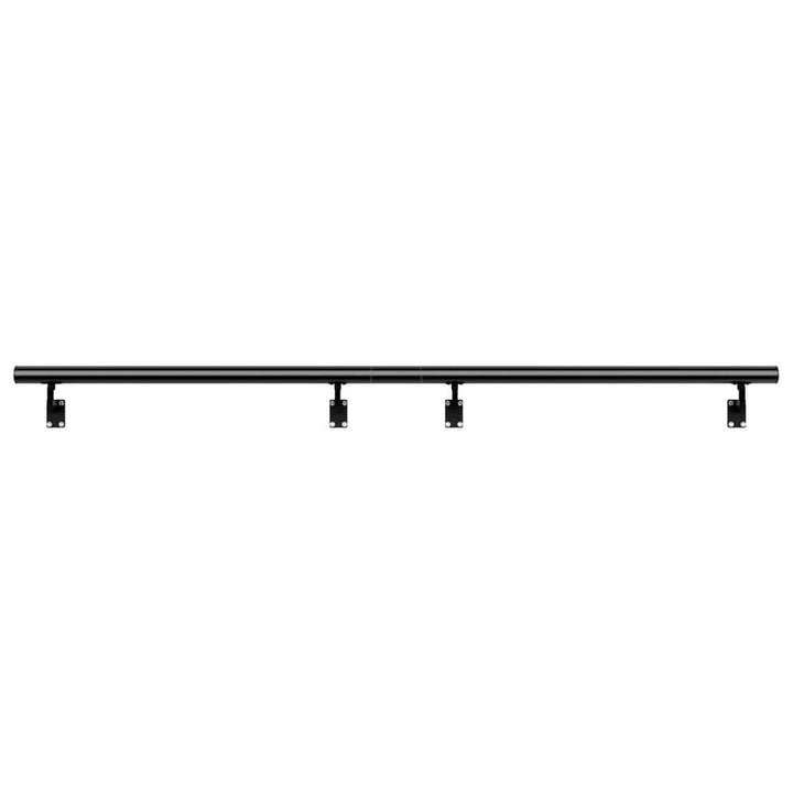 SKYSHALO Wall Mount Handrail 7 in. H x 2.76 in. W Black Aluminum Alloy Stair Railing Kit Thickened Hand Rail