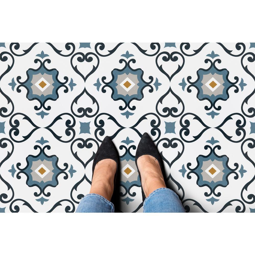 ACHIM Retro Slate 12 in. x 12 in. Self-Adhesive Vinyl Floor Tile (20 Tiles/20 sq. ft.)
