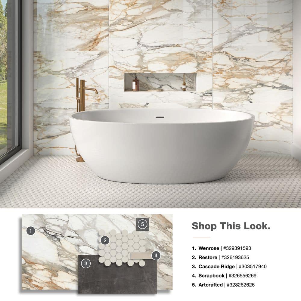 Daltile Cascade Ridge Slate 12 in. x 24 in. Glazed Ceramic Floor and Wall Tile (15.04 sq. ft./case)