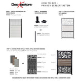 Deckorators Slate Privacy Screen System Infill Boards (4-Pack)