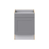 J COLLECTION Bristol Painted Slate Gray Shaker Assembled 24 in.W x 32.5 in.H x 23.75 in.D Accessible ADA 1 Draw Base Kitchen Cabinet