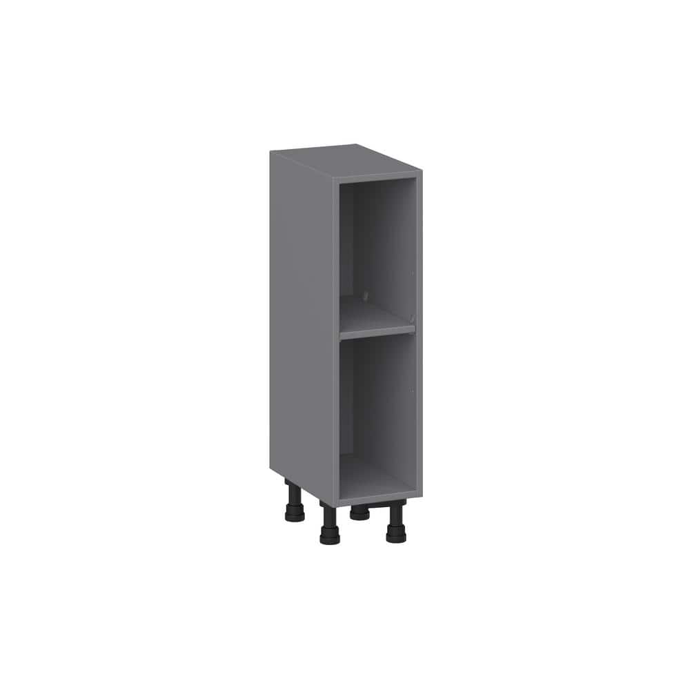 J COLLECTION Bristol Slate Gray Assembled Base Open Kitchen Cabinet (9 in. W X 30 in. H X 14 in. D)