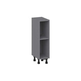 J COLLECTION Bristol Slate Gray Assembled Base Open Kitchen Cabinet (9 in. W X 30 in. H X 14 in. D)