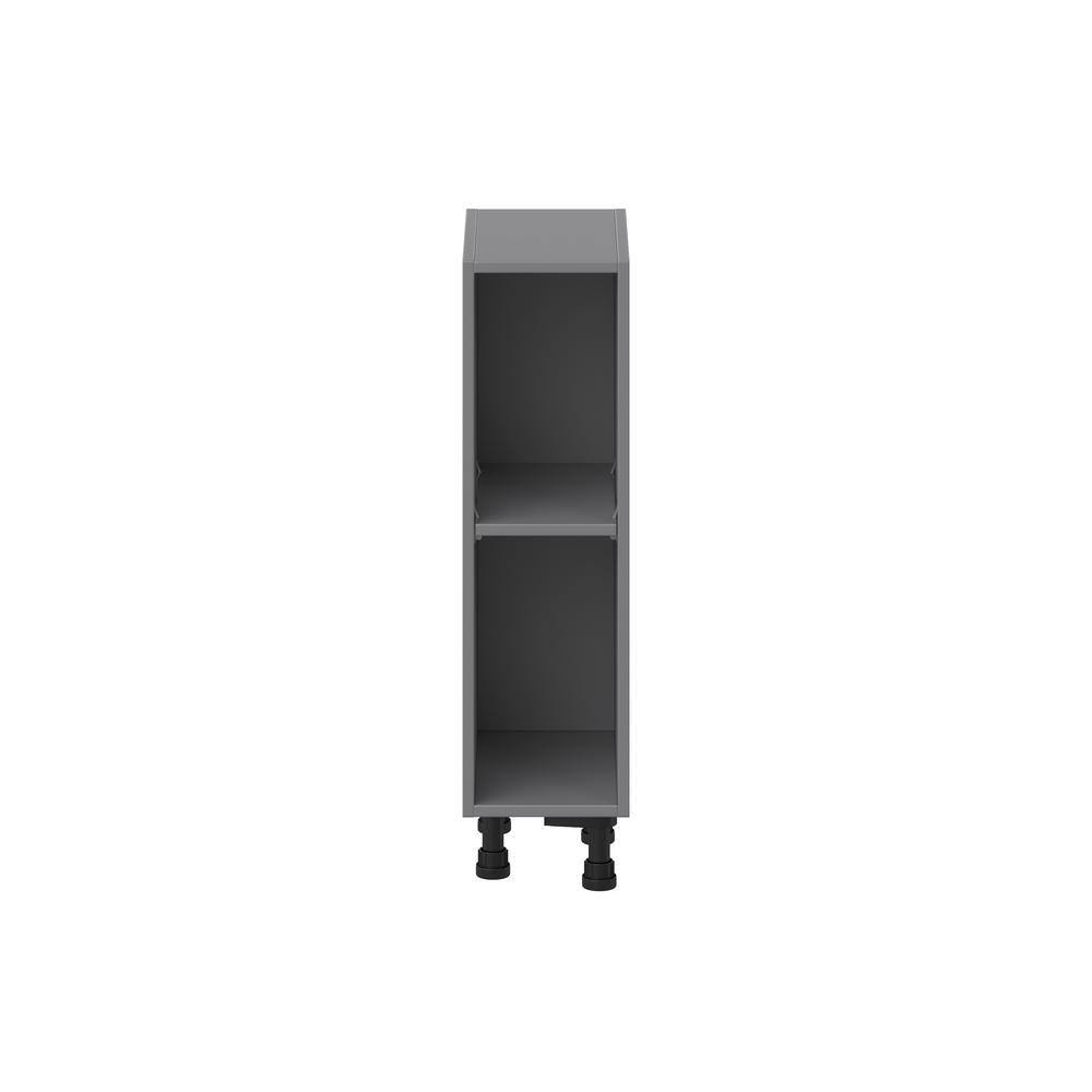 J COLLECTION Bristol Slate Gray Assembled Base Open Kitchen Cabinet (9 in. W X 30 in. H X 14 in. D)