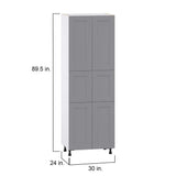 J COLLECTION Bristol 125 in. W x 89.5 in. H x 24 in. D Painted Slate Gray Children's Workstation Cabinet Bundle 1