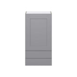 J COLLECTION Bristol Painted Slate Gray Shaker Assembled Wall Kitchen Cabinet with 2 Drawers (18 in. W x 35 in. H x 14 in. D)