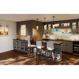 J COLLECTION 30 in. W X 40 in. H X 14 in. D Bristol Painted Slate Gray Shaker Assembled Wall Blindcorner Kitchen Cabinet