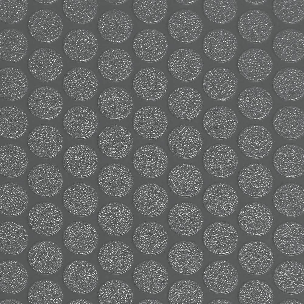 G-Floor Small Coin 8.5 ft. x 22 ft. Slate Grey Commercial Grade Vinyl Garage Flooring Cover and Protector