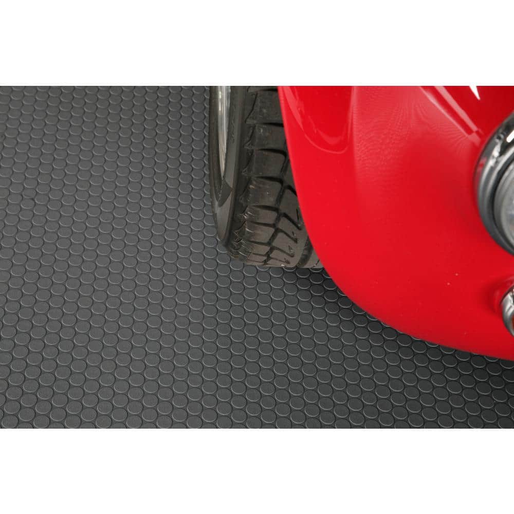 G-Floor Small Coin 8.5 ft. x 22 ft. Slate Grey Commercial Grade Vinyl Garage Flooring Cover and Protector
