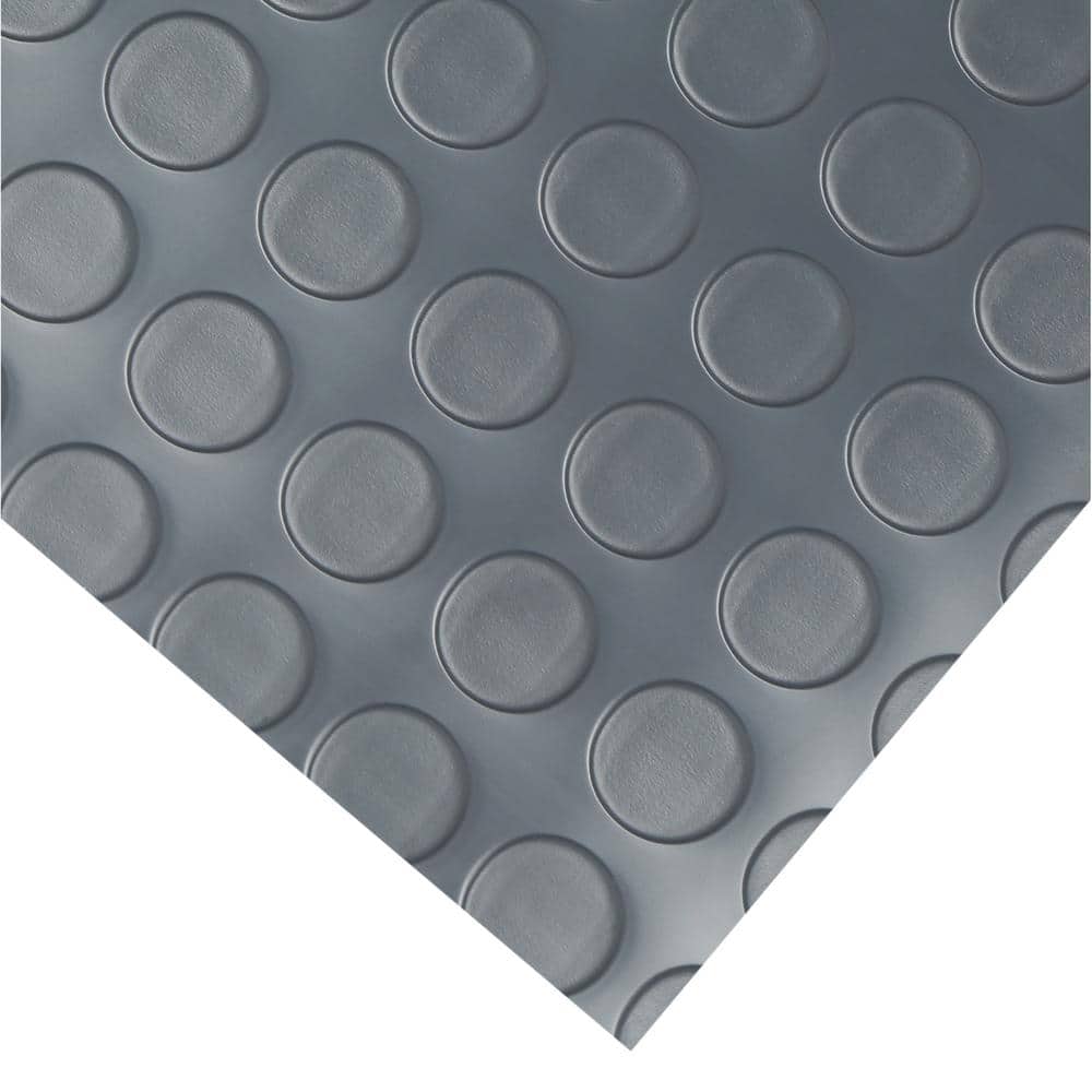 G-Floor Coin 7.5 ft. x 17 ft. Slate Grey Commercial Grade Vinyl Garage Flooring Cover and Protector