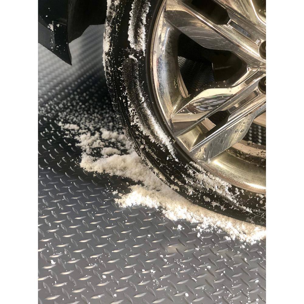 G-Floor Diamond Tread 10 ft. x 24 ft. Slate Grey Commercial Grade Vinyl Garage Flooring Cover and Protector