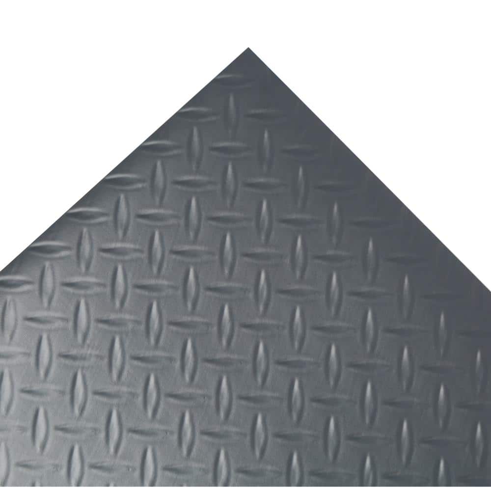 G-Floor Diamond Tread 10 ft. x 24 ft. Slate Grey Commercial Grade Vinyl Garage Flooring Cover and Protector