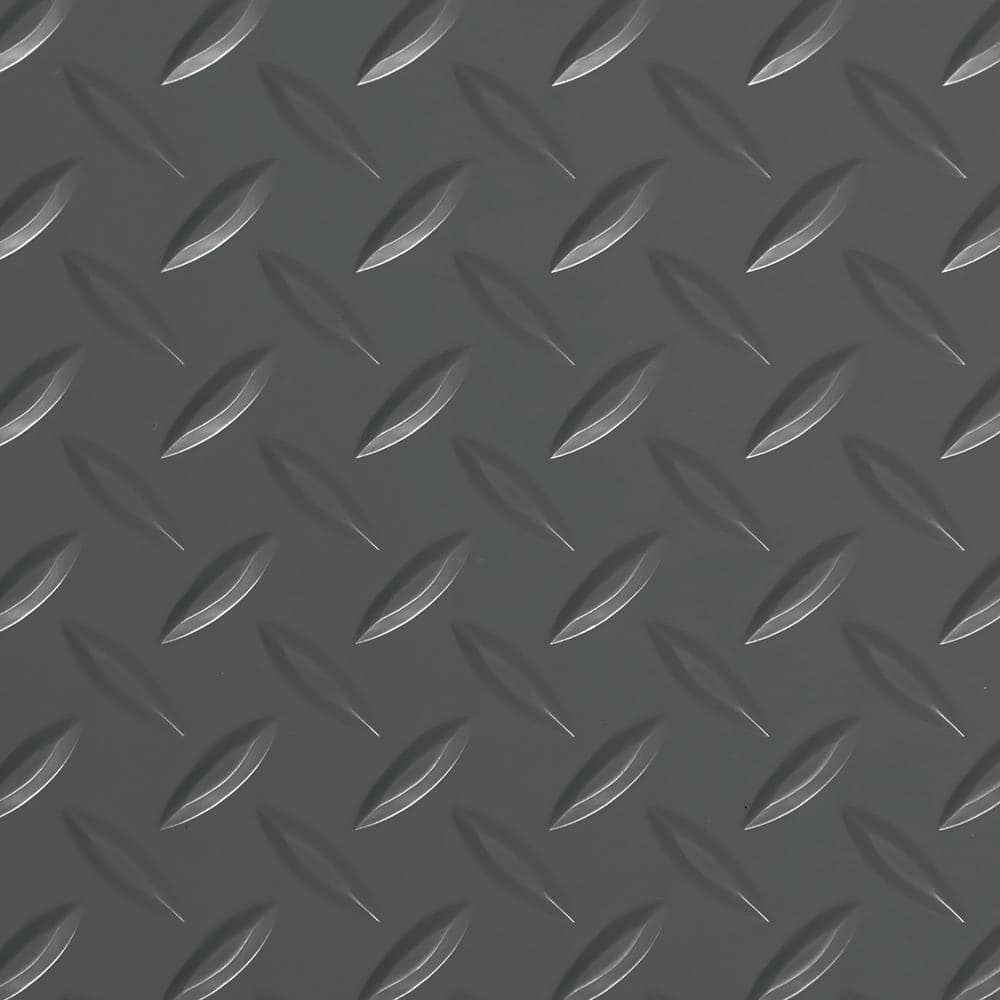 G-Floor Diamond Tread 10 ft. x 24 ft. Slate Grey Commercial Grade Vinyl Garage Flooring Cover and Protector