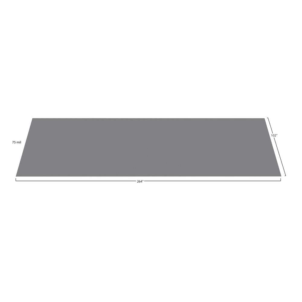 G-Floor Diamond Tread 8.5 ft. x 22 ft. Slate Grey Commercial Grade Vinyl Garage Flooring Cover and Protector