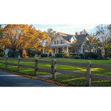 Natures Composites Composite 2-Rail Start/End Post with Post Cap for Traditional Ranch Rail System (5 in. x 5 in. x 50 in. L) Slate Grey