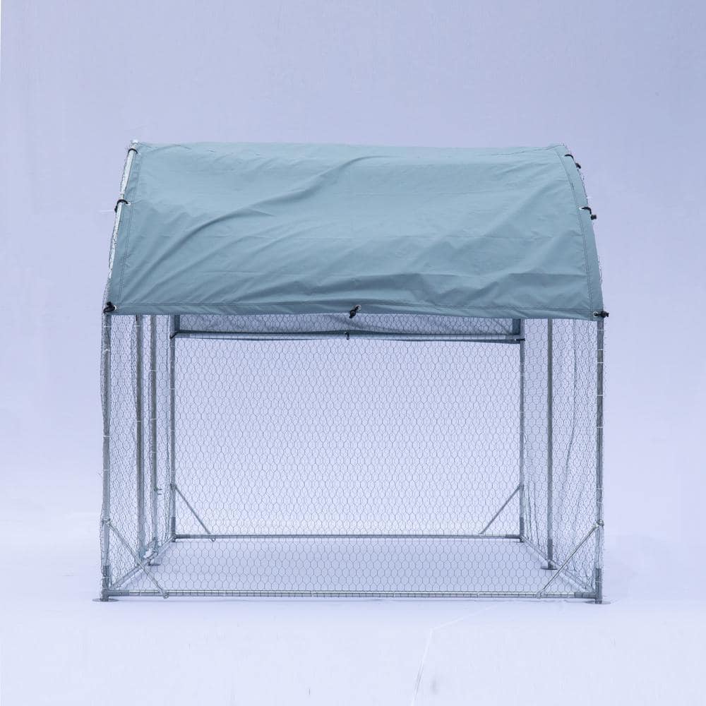 GOGEXX 9.2 ft. W x 6.2 ft.L x 6.5 ft.H Large Metal Chicken Coop Steel Wire Net Cage Poultry Cage for Outdoors
