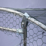 GOGEXX 9.2 ft. W x 6.2 ft.L x 6.5 ft.H Large Metal Chicken Coop Steel Wire Net Cage Poultry Cage for Outdoors