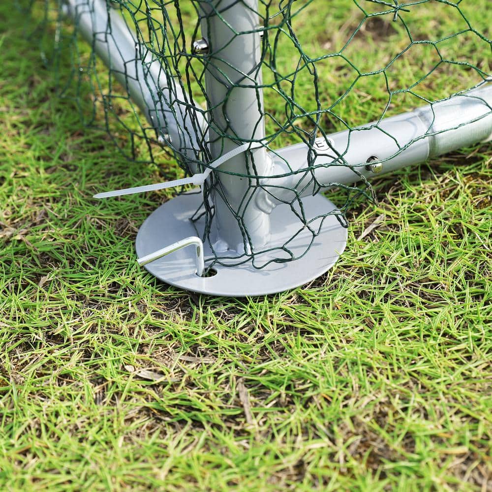 GOGEXX 9.2 ft. W x 6.2 ft.L x 6.5 ft.H Large Metal Chicken Coop Steel Wire Net Cage Poultry Cage for Outdoors
