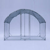 GOGEXX 9.2 ft. W x 6.2 ft.L x 6.5 ft.H Large Metal Chicken Coop Steel Wire Net Cage Poultry Cage for Outdoors