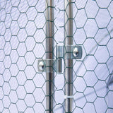 GOGEXX 9.2 ft. W x 6.2 ft.L x 6.5 ft.H Large Metal Chicken Coop Steel Wire Net Cage Poultry Cage for Outdoors