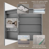 24 in. W x 32 in. H Rectangular Sliver Aluminum Medicine Cabinet with Mirror