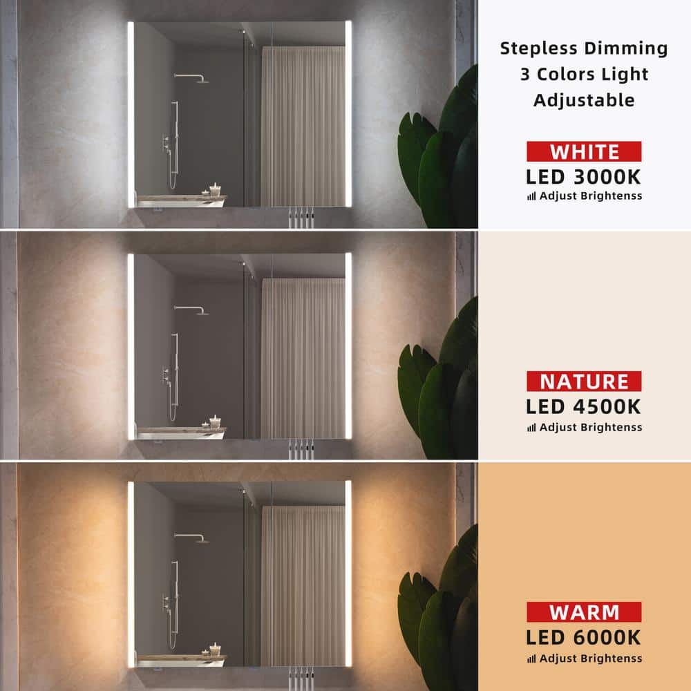 WOODBRIDGE 36 in. W x 30 in. H Surface-Mount Bathroom Medicine Cabinet with Mirror