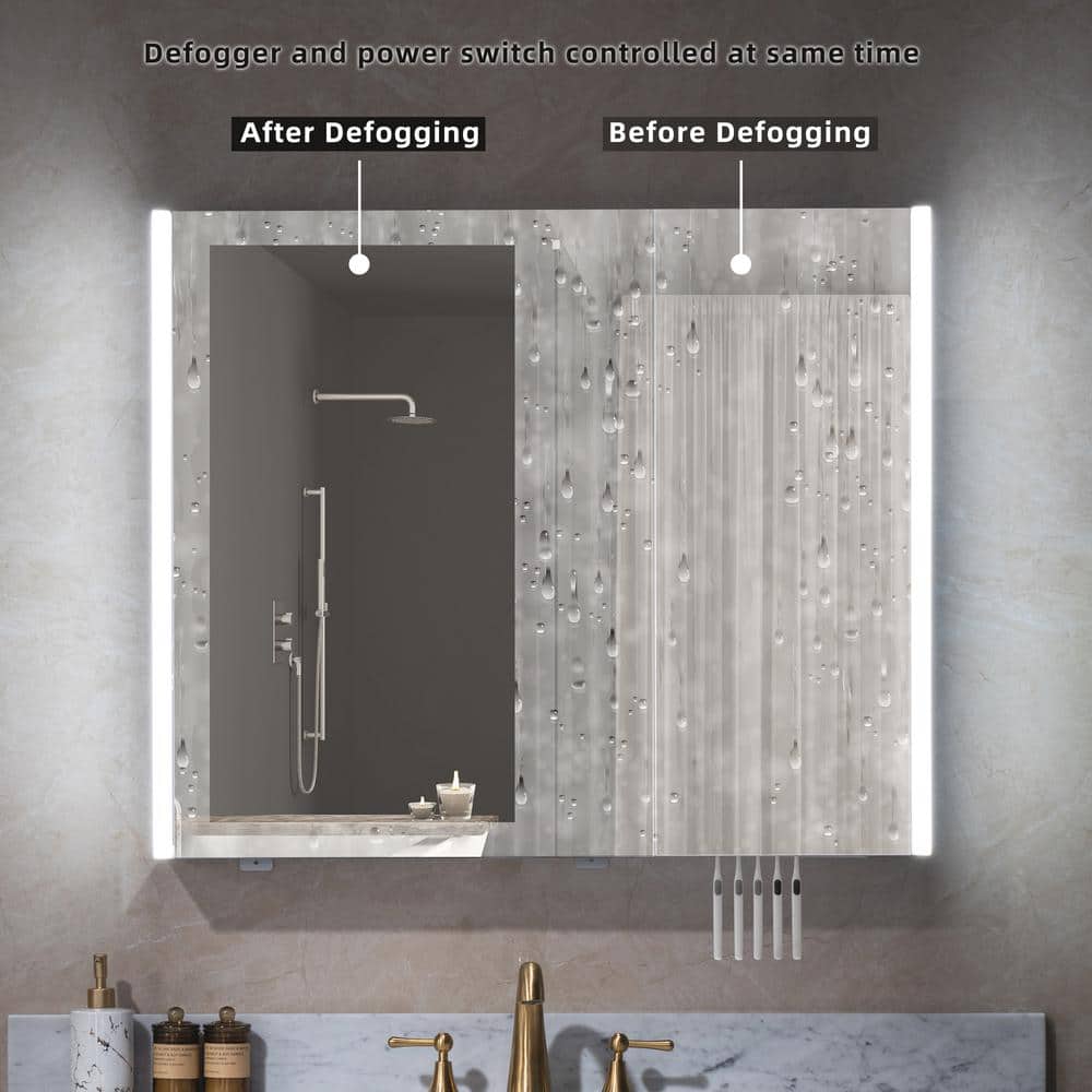 WOODBRIDGE 36 in. W x 30 in. H Surface-Mount Bathroom Medicine Cabinet with Mirror