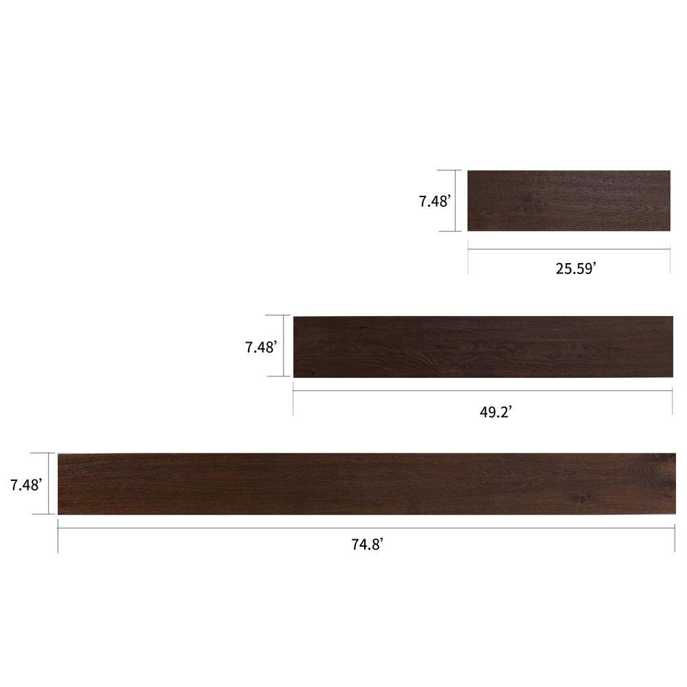NATU Smoked French Oak 3/8 in. T x 7.5 in. W Click Lock Wire Brushed Engineered Hardwood Flooring (19.4 sq.ft./case)