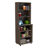 Inval 23.62 in. W x 15.35 in. D x 66.14 in. H in Ready to Assemble Standard Storage Cabinet in Smoked Oak